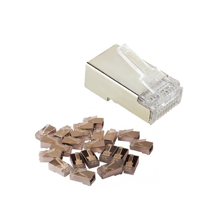 Plug RJ45 Cat 5e FTP schermati, 50 pezzi | TecnoTorino