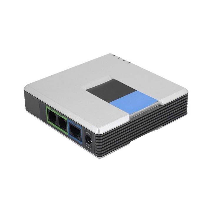Adattatore telefonico VoIP SIP Linksys PAP2T 2 porte RJ11 con alimentatore EU