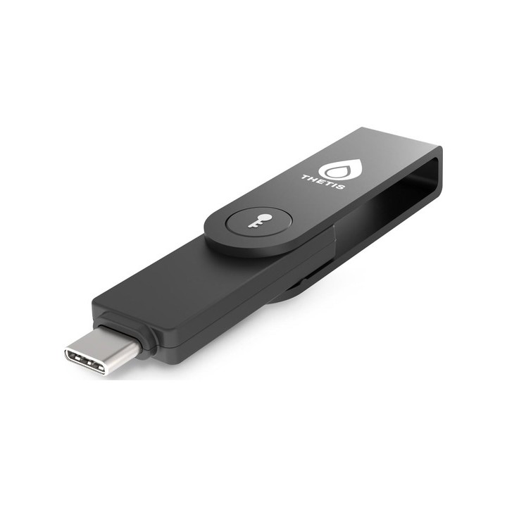 Chiave di sicurezza Thetis Pro-C FIDO2 USB-C e NFC per Passkey e 2FA