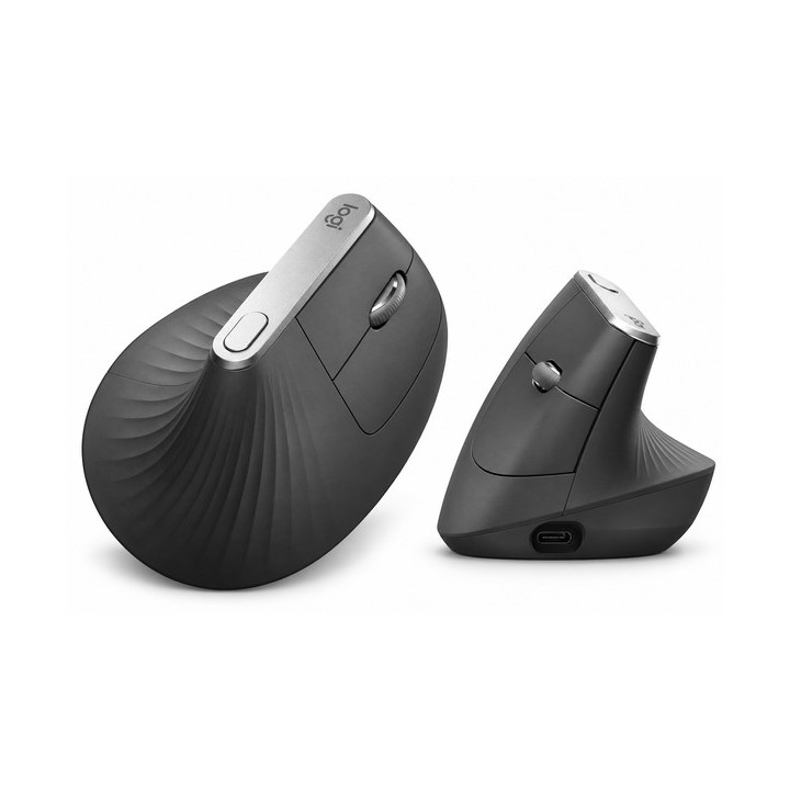 Mouse Logitech MX Vertical Ergonomico Wireless Bluetooth Unifying 4000 DPI