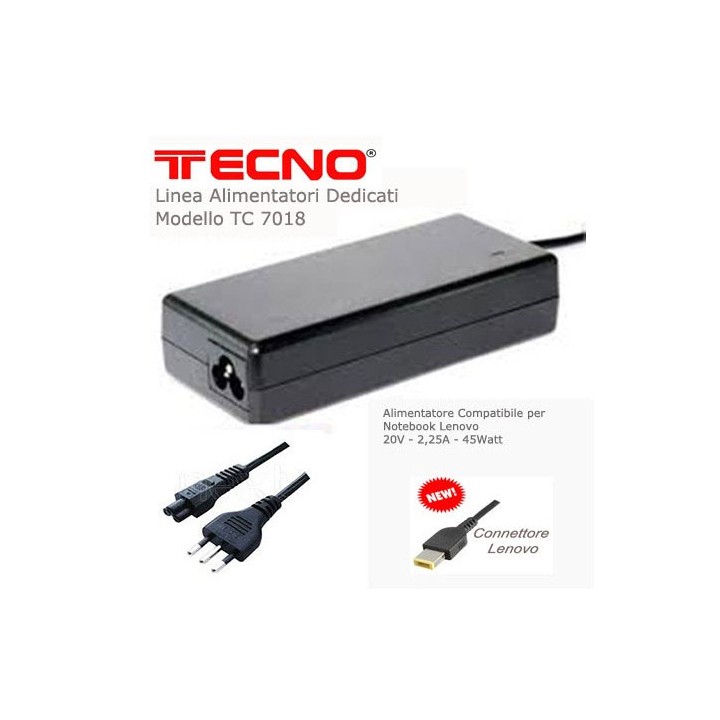 Alimentatore Notebook 45Watt LENOVO Slim Tip Square TC-7019