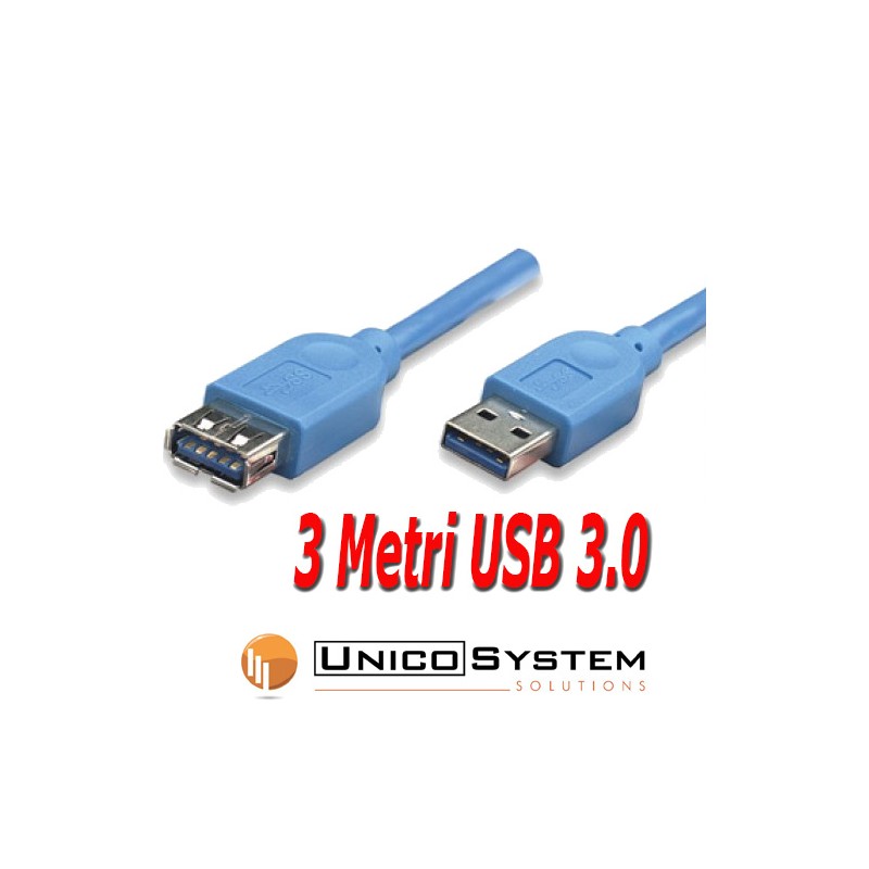 Cavo USB 3.0 prolunga A-A M-F 3 Metri