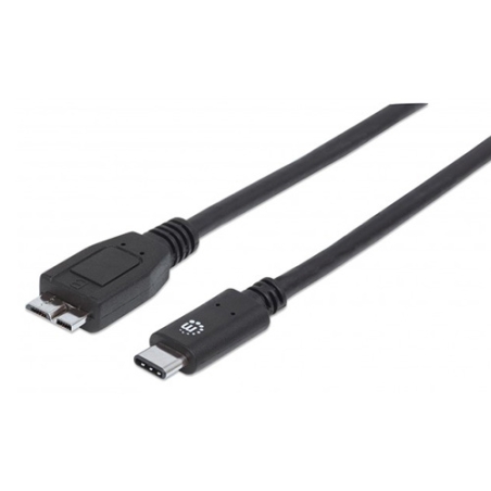InLine Cavo USB 3.0 A-Micro-B 3m Nero - Trasferimento Dati Fino A 5Gbit/s, Compatibile Con USB 2.0 E 1.1