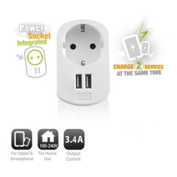 Alimentatore USB 3.4A due...