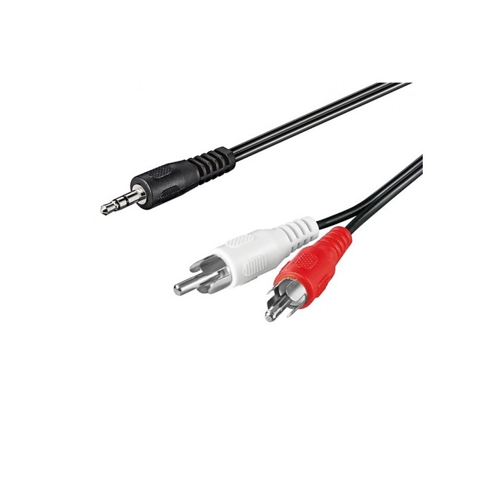 Cavo Audio Stereo Jack 3,5mm maschio - 2xRCA maschio - 1,5  metri