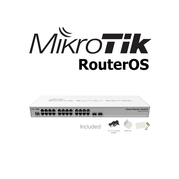 Cloud Router Switch 24 Porte Gigabit 4xSFP+ (Dual Boot) POE