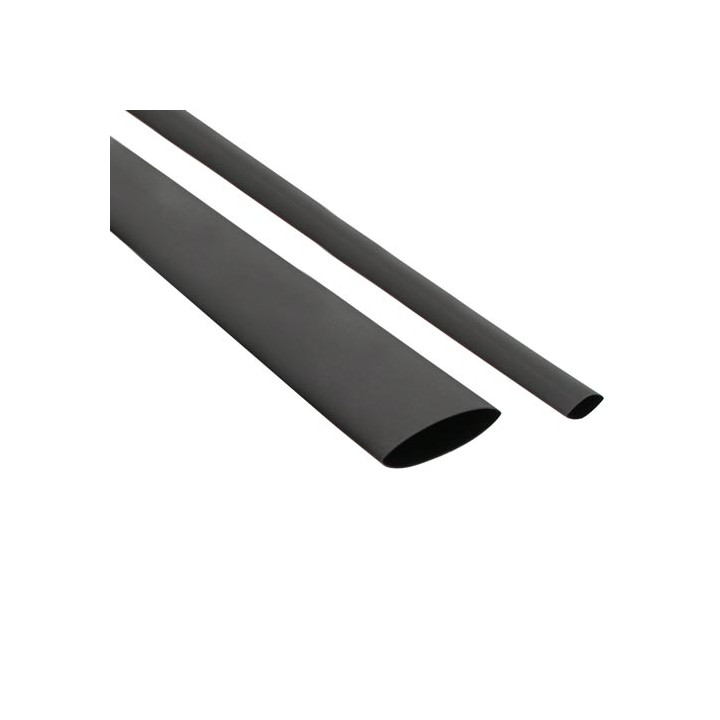 Guaina termorestringente rapporto 2 : 1 da 2mm a 1mm, lunghezza manicotti 200mm neri, 20pz