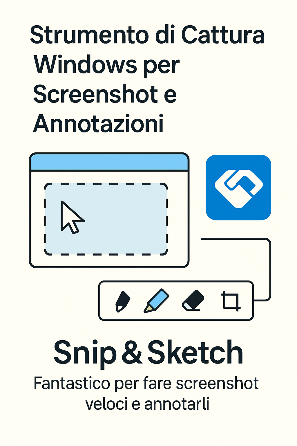 "Strumento di cattura" o "Snip & Sketch": fantastico per fare screenshot veloci e annotarli