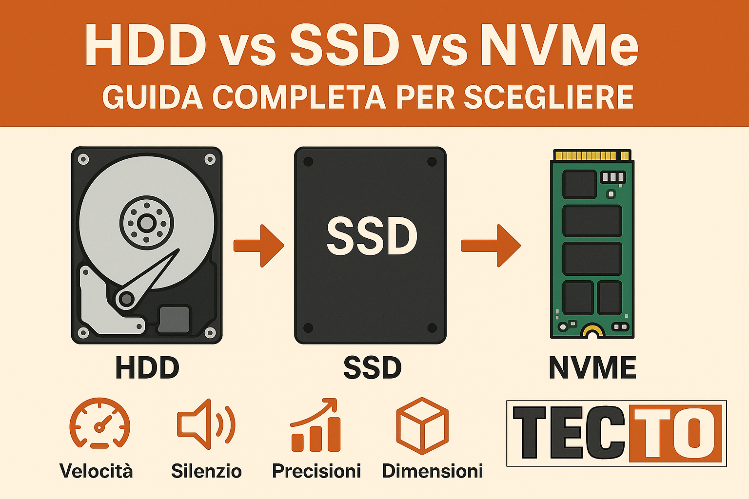 HDD, SSD e NVMe: Guida Completa alle Differenze e Vantaggi