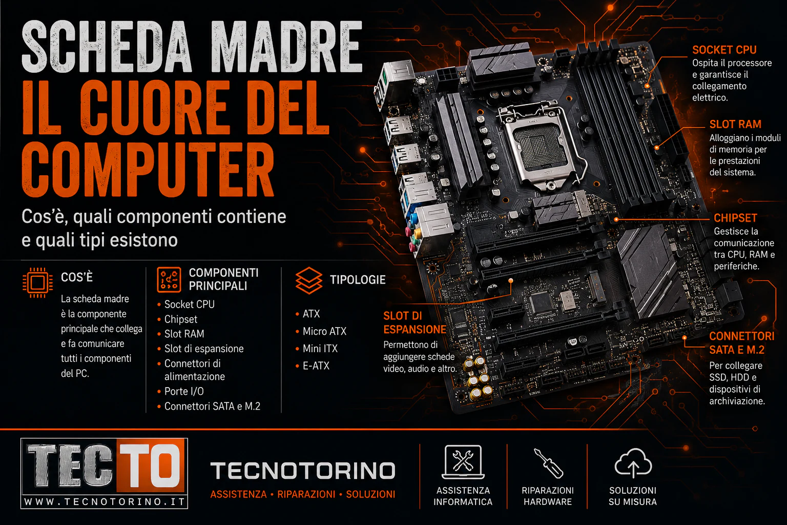 Scheda Madre: Il Cuore del Computer – Cos’è, Componenti e Tipologie